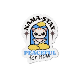 Nama-Stay 'Peaceful for Now' | Grumpy Cat Meditation Magnet
